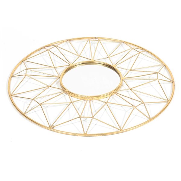 Gild Design House Hana 11-in dia Gold Metal Round Framed Wall-Mounted Mirror