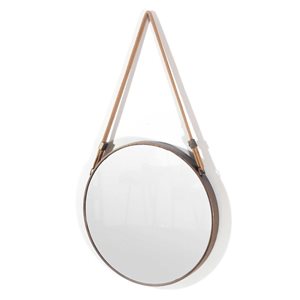 Gild Design House Alias 19-in dia Antique Bronze Metal Round Framed Wall-Mounted Mirror