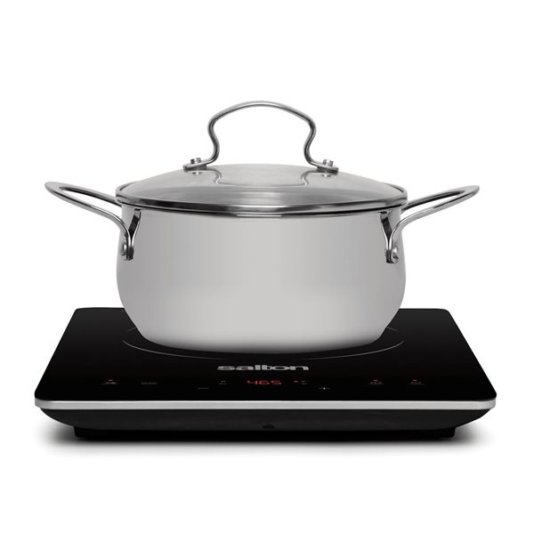 Salton 11-in 1500 W Black Slim Induction Cooktop