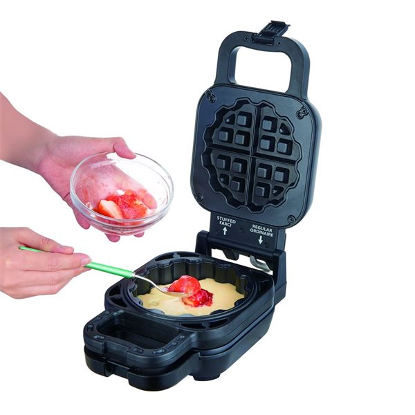 Salton Stuffed Belgian Waffle Maker - Black