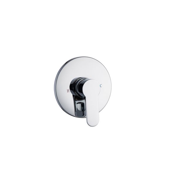 Flynama Brushed Chrome 1-handle Single Function Round Shower Faucet