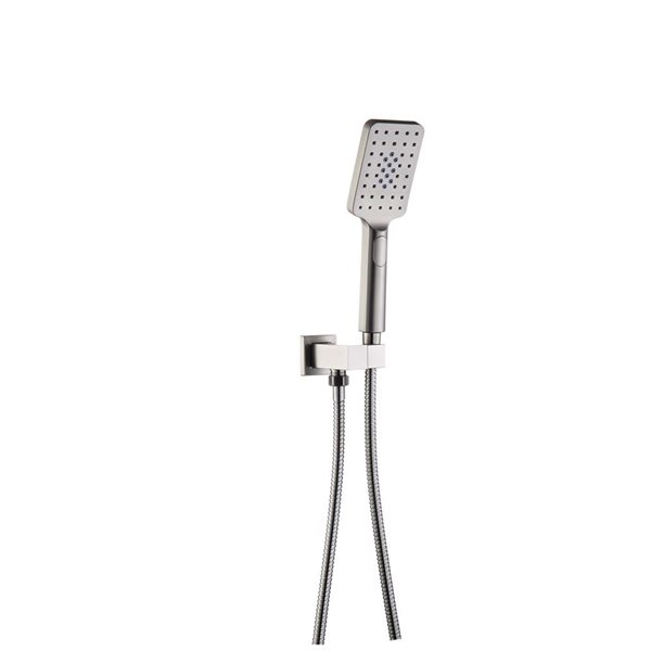 Flynama 12-in Brushed Nickel Metal Shower Head with 2-Function Built-in Shower System