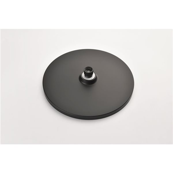 Flynama Matte Black 1-Spray Pattern 10-in Ceiling Mount Fixed Shower Head