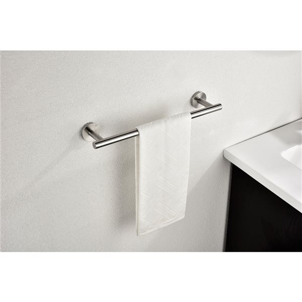 Flynama 3-Piece Silver Stainless Steel Wall Mount Bathroom Towel Rack Set