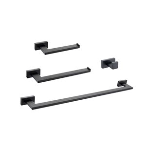 Flynama 5-Piece Black Bathroom Hardware Set