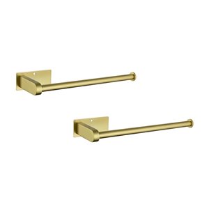 Flynama 2-Pack Gold Wall Mount Paper Towel Holder