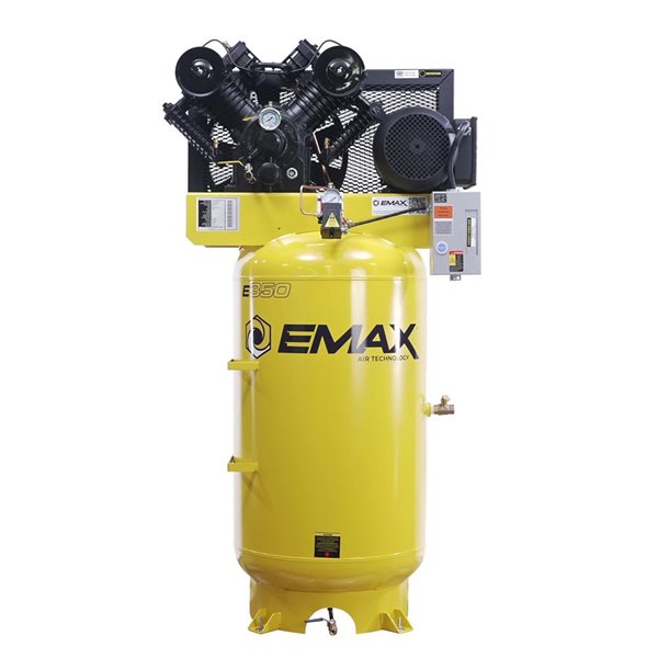 Compresseur d’air industriel EMAX 10 HP avec réservoir de 80 gallons monophasé