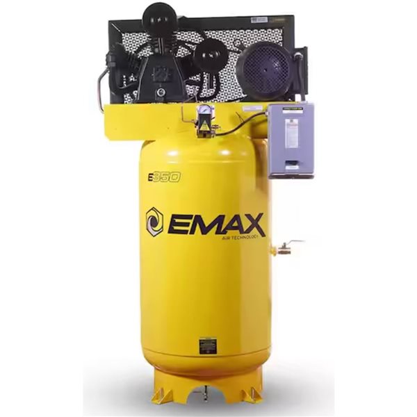 Compresseur d’air EMAX 7.5 HP avec réservoir de 80 gallons et sécheur d’air silencieux