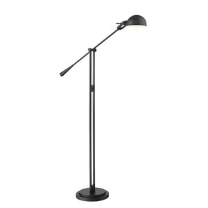 Z-Lite Grammercy Park 1 Light Matte Black 82.5-in Floor Lamp