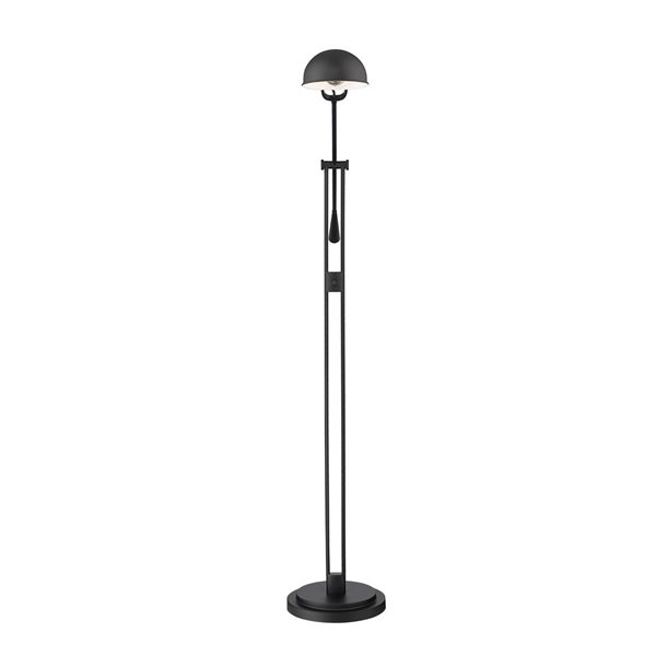 Z-Lite Grammercy Park 1 Light Matte Black 82.5-in Floor Lamp