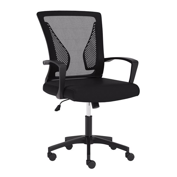 Brentwood Valley Designs Spencer Swivel Office Chair with Black Mesh Back and Base