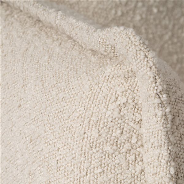 Canapé rembourré moderne Henry Brentwood Valley Designs en tissu bouclé crème avec coussins amovible, 82,75 po l