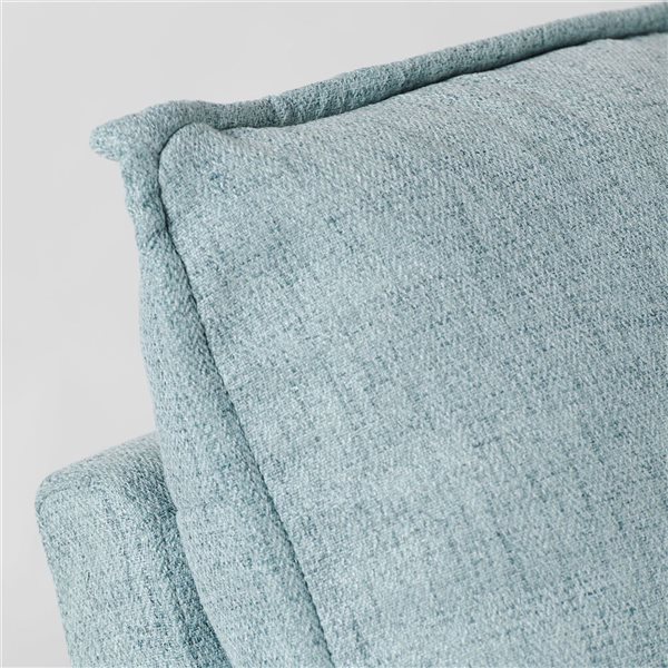 Fauteuil inclinable pivotant Mia Brentwood Valley Designs en tissu rembourré en peluche bleu