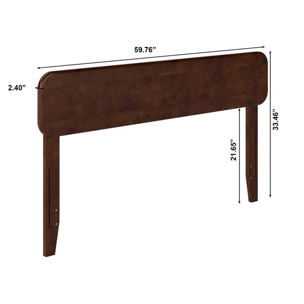 AFI Florence Full Solid Wood Headboard - Walnut