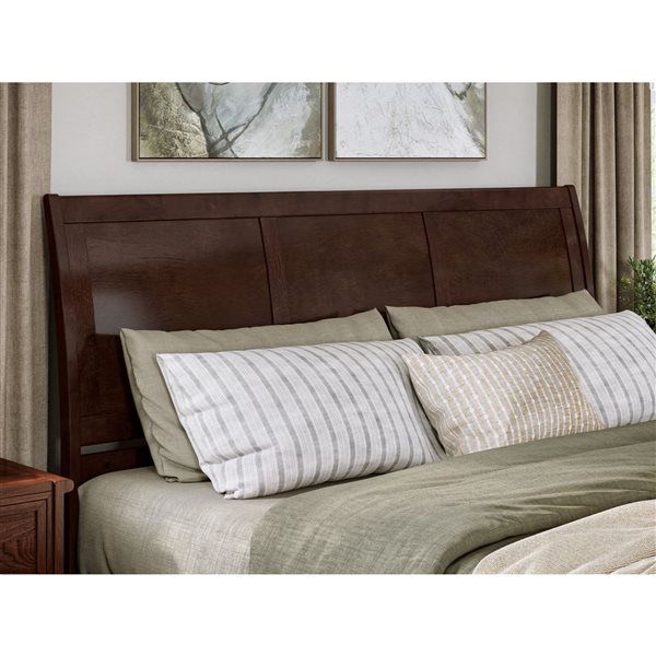 AFI Andorra King Platform Bed with Panel Footboard and Storage Drawers - Walnut