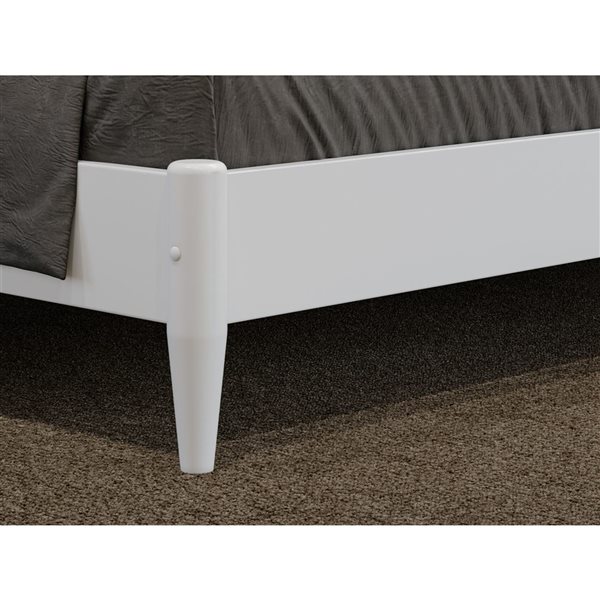 AFI Sophia Queen Solid Wood Low Profile Platform Bed - White