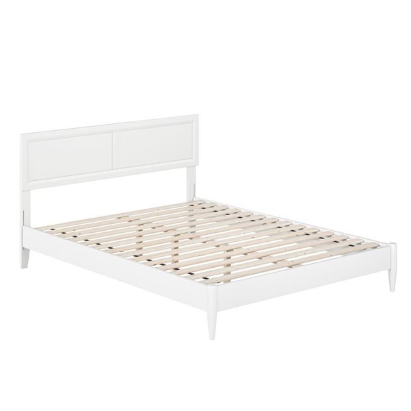 AFI Sophia Queen Solid Wood Low Profile Platform Bed - White AR8478042 ...