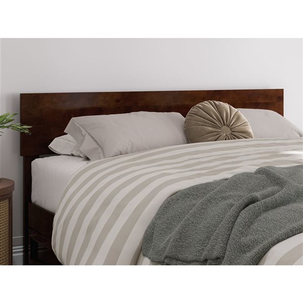 AFI Wesley Queen Platform Bed with Panel Footboard and Storage Drawers - Walnut