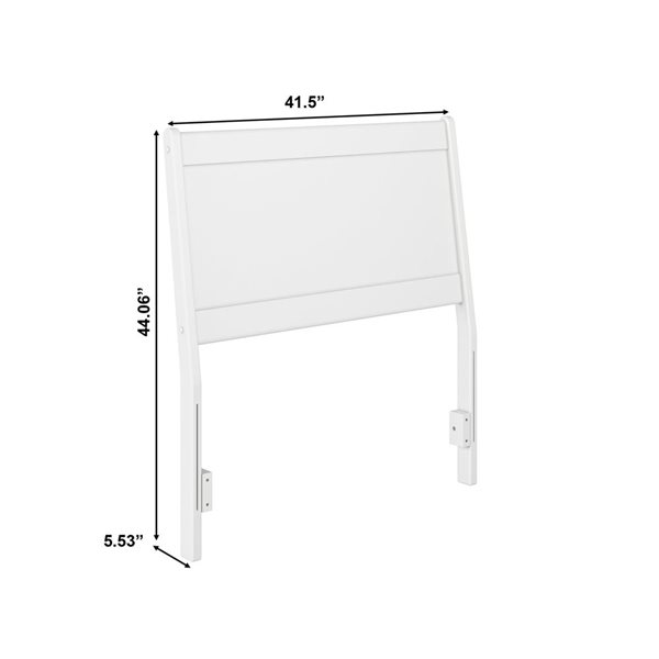 AFI Casanova Twin Solid Wood Panel Headboard - White