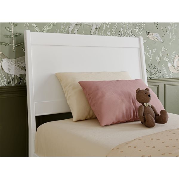 AFI Casanova Twin Solid Wood Panel Headboard - White