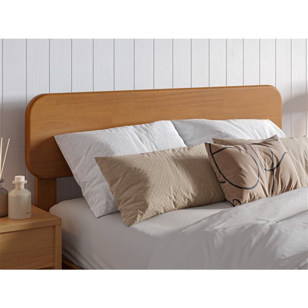 AFI Florence Twin XL Solid Wood Low Profile Platform Bed - Light Toffee