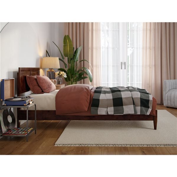 AFI Sophia Twin XL Solid Wood Low Profile Platform Bed - Walnut