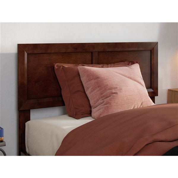 AFI Sophia Twin XL Solid Wood Low Profile Platform Bed - Walnut