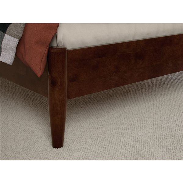 AFI Sophia Twin XL Solid Wood Low Profile Platform Bed - Walnut