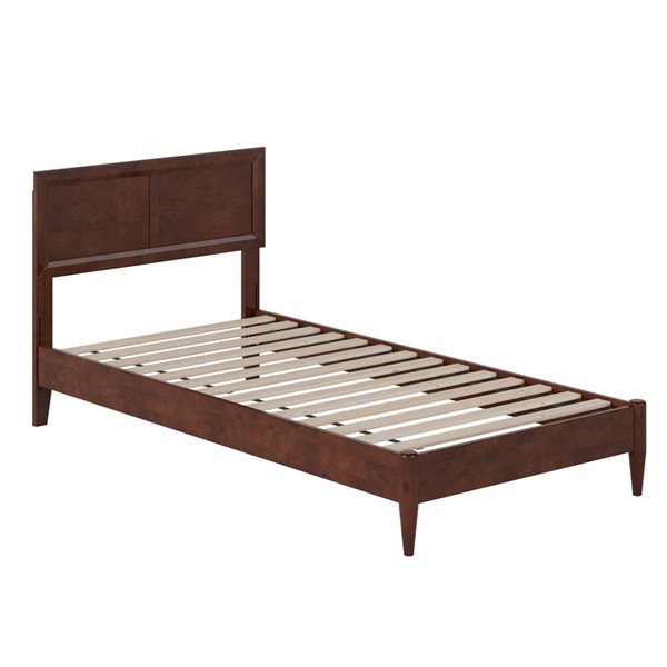 AFI Sophia Twin XL Solid Wood Low Profile Platform Bed - Walnut