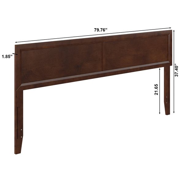 AFI Sophia King Solid Wood Headboard - Walnut