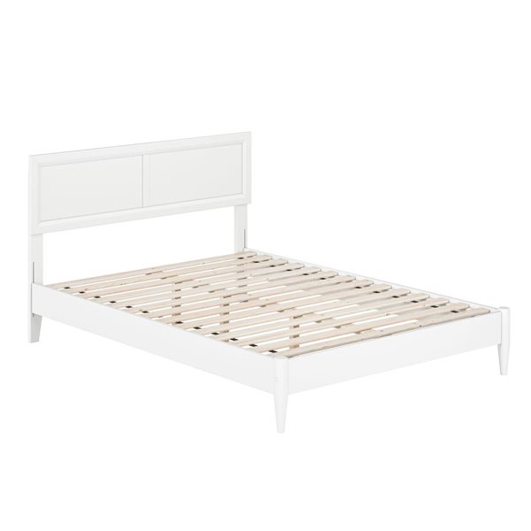 AFI Sophia Full Solid Wood Low Profile Platform Bed - White AR8478032 ...