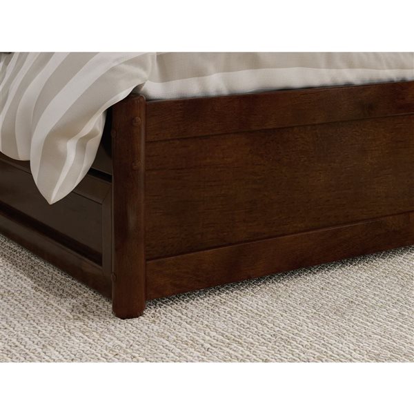 AFI Barcelona Queen Panel Platform Bed with Storage Drawers - Walnut