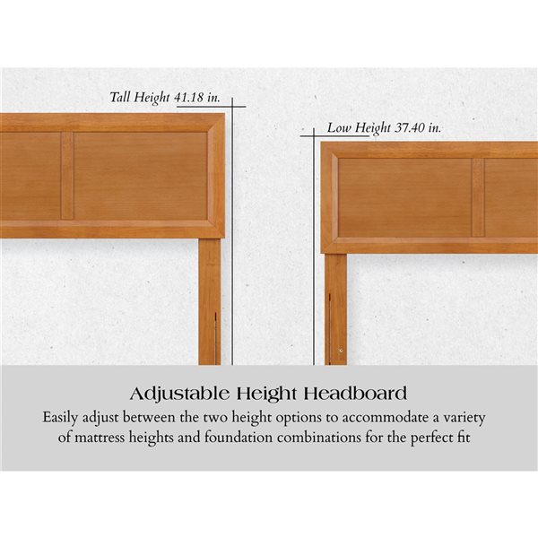 AFI Sophia Twin Solid Wood Headboard - Light Toffee