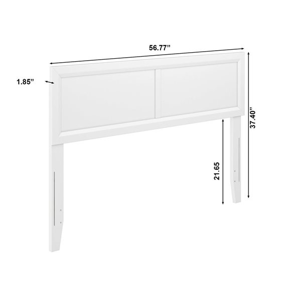 AFI Sophia Full Solid Wood Headboard - White