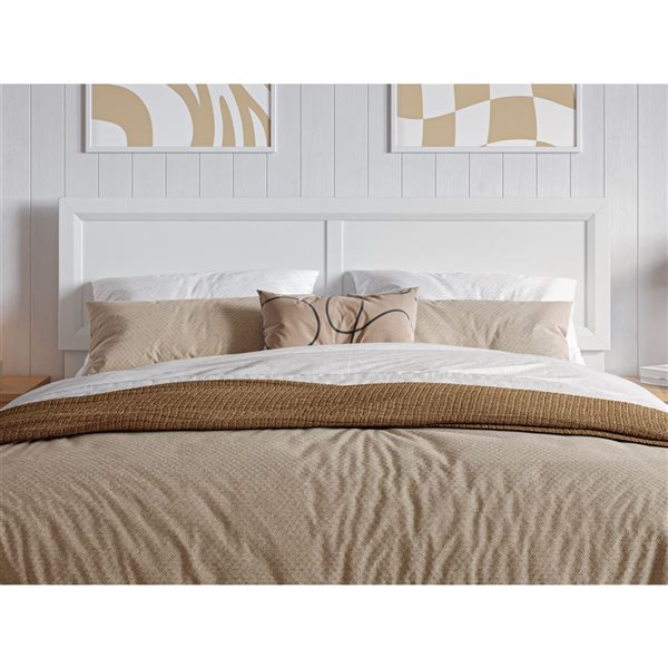 AFI Sophia Full Solid Wood Headboard - White