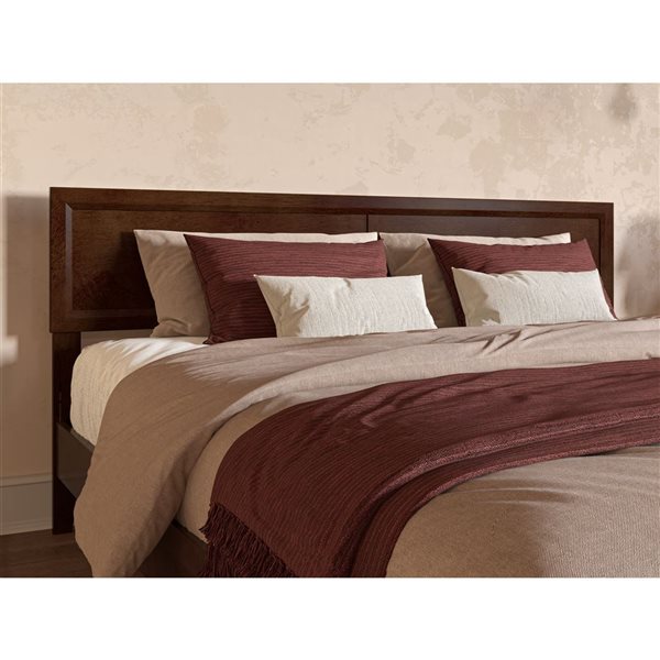 AFI Sophia King Solid Wood Low Profile Platform Bed - Walnut