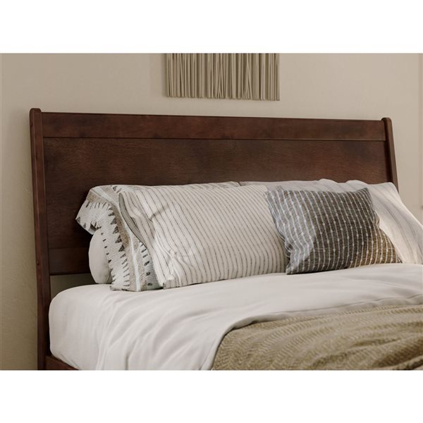 AFI Casanova Queen Solid Wood Panel Headboard - Walnut