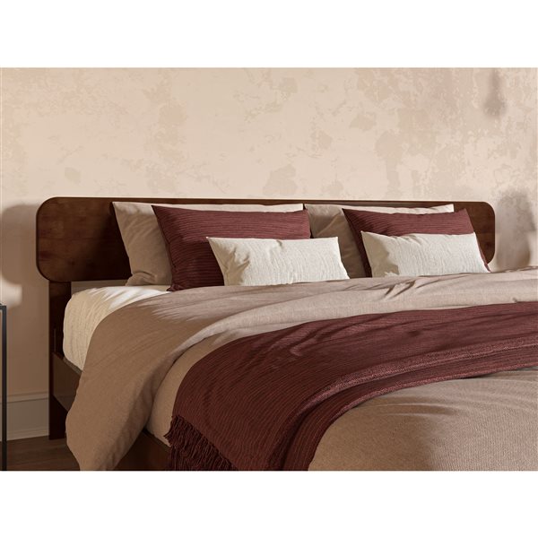 AFI Florence Queen Solid Wood Low Profile Platform Bed - Walnut