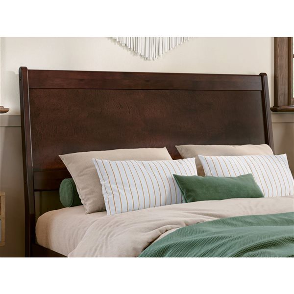 AFI Casanova Full Solid Wood Panel Headboard - Walnut
