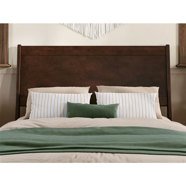 AFI Casanova Full Solid Wood Panel Headboard - Walnut