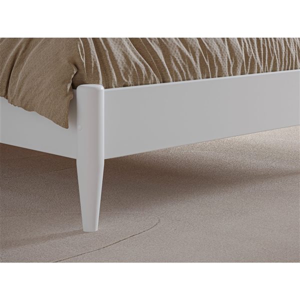 AFI Sophia Twin XL Solid Wood Low Profile Platform Bed - White