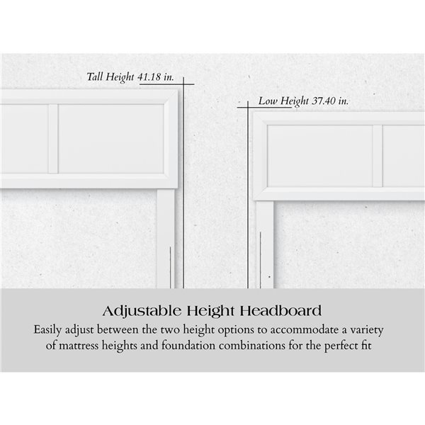 AFI Sophia Twin Solid Wood Headboard - White