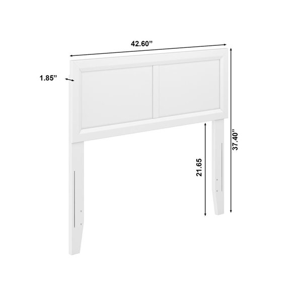 AFI Sophia Twin Solid Wood Headboard - White