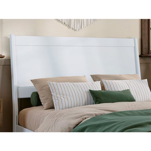 AFI Casanova Full Solid Wood Panel Headboard - White