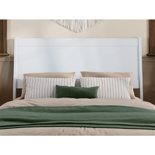 AFI Casanova Full Solid Wood Panel Headboard - White