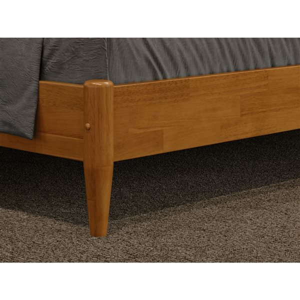 AFI Sophia Queen Solid Wood Low Profile Platform Bed - Light Toffee