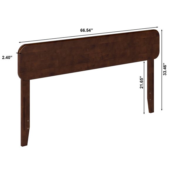 AFI Florence Queen Solid Wood Headboard - Walnut