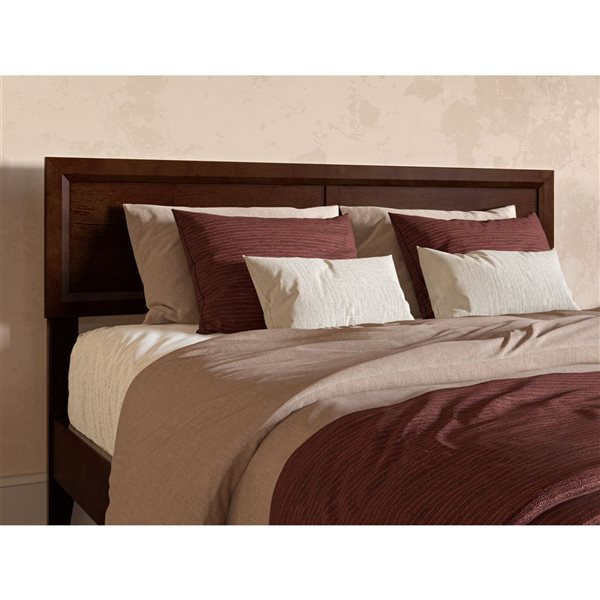 AFI Sophia Queen Solid Wood Low Profile Platform Bed - Walnut