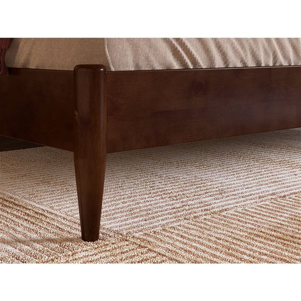 AFI Sophia Queen Solid Wood Low Profile Platform Bed - Walnut