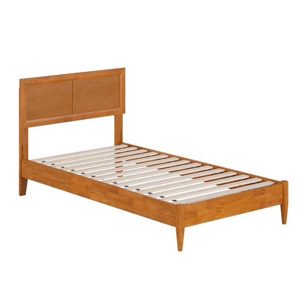 AFI Sophia Twin Solid Wood Low Profile Platform Bed - Light Toffee
